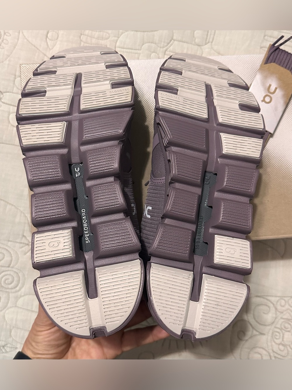 On Running Cloud 6 Waterproof Sneakers Gobi/Gobi Purple Women’s 8.5 NIB - Picture 9 of 12